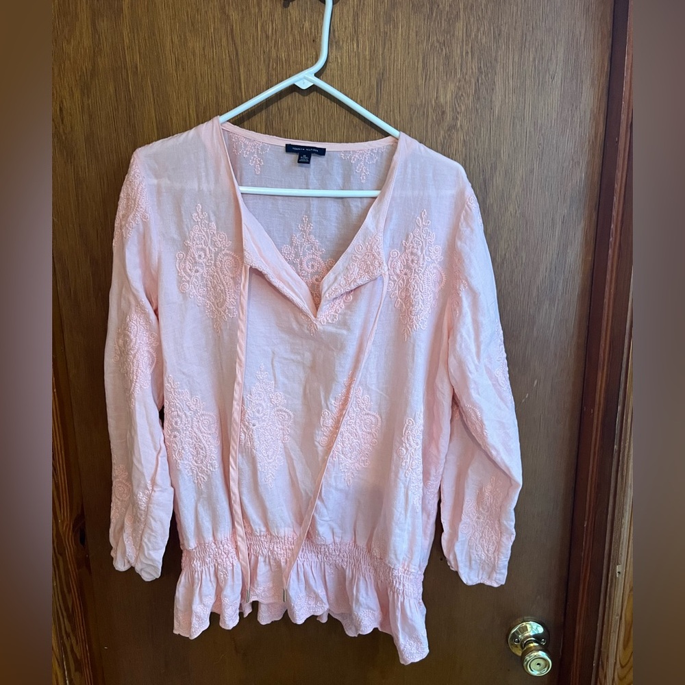Tommy Hilfiger Pink Boho Style Shirt XL